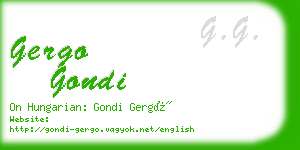 gergo gondi business card